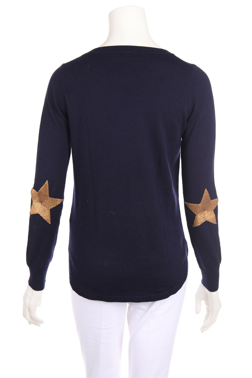 Boden - Strick-Pullover mit Elbow Patches mit Pailletten - XS