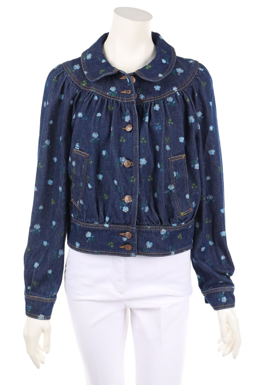 MARC JACOBS - Denim-Blouson Jacket with floral print - M