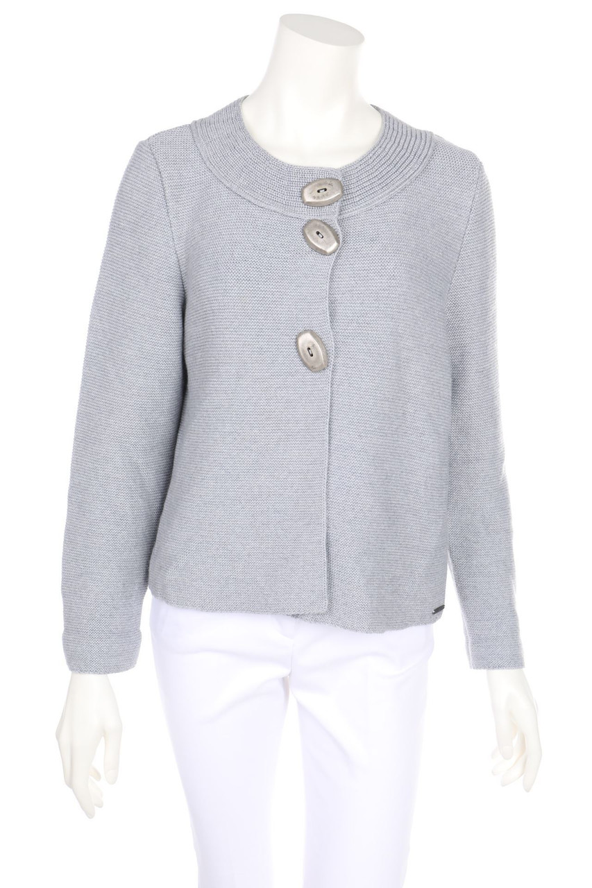 SAINT JAMES - Cardigan, Wool-Blend with Decorative Buttons - D 40