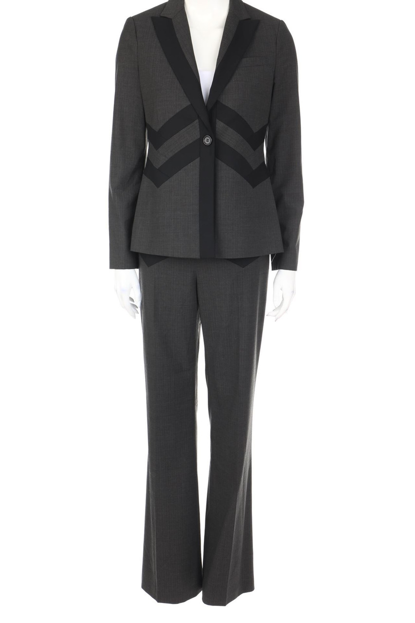 BCBG MAXAZRIA - Pantsuit with wool with Zig Zag Pattern - M