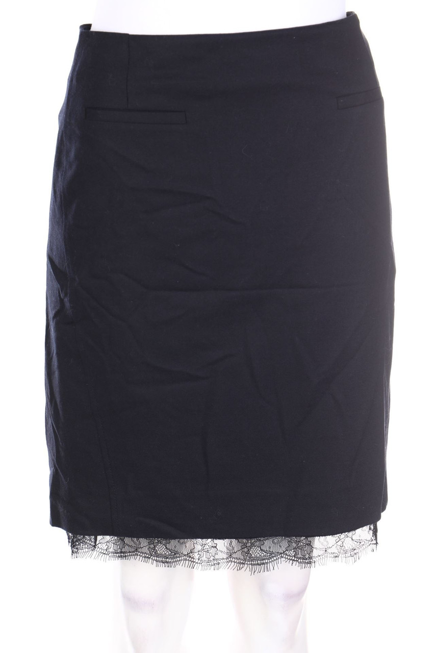 CAROLL - Rock aus Woll-Mix mit Spitze - D 36