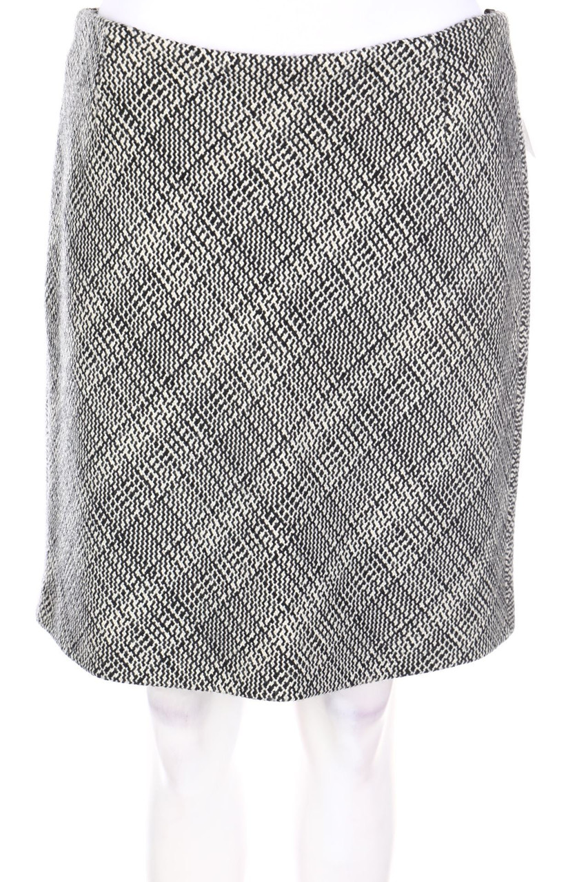 CINQUE - Patterned Knitted Skirt, Wool - D 40