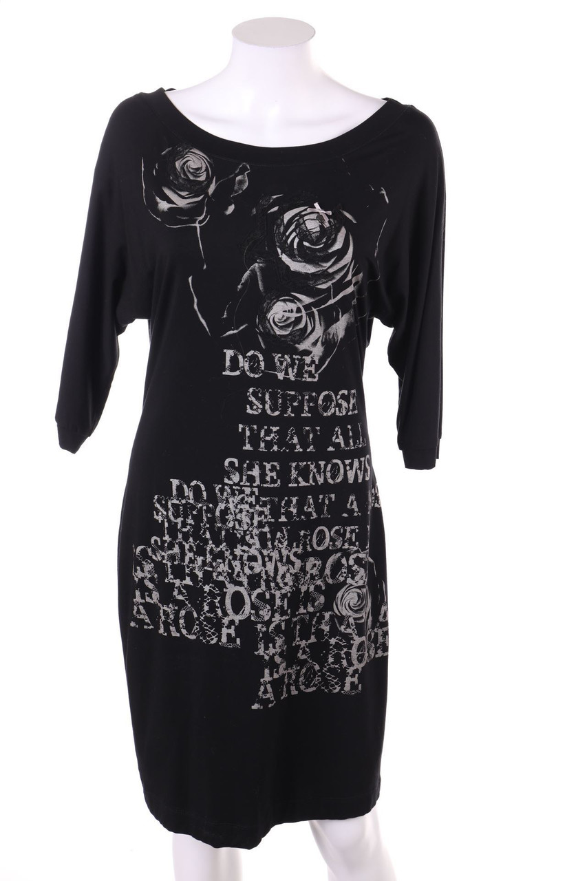 MARC CAIN - dress, Jersey with Batwing Sleeves - S