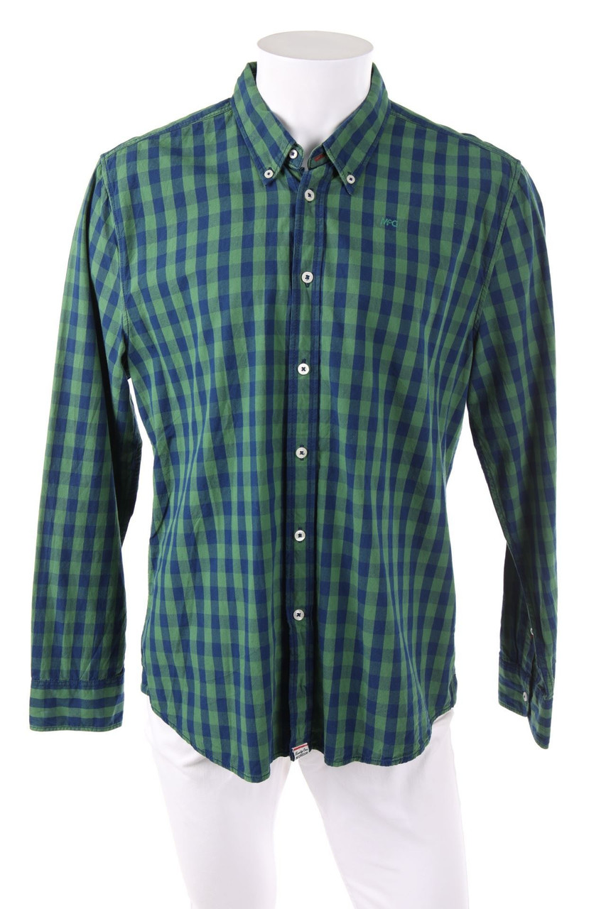 McGregor - kariertes Button-down-Hemd mit Logo-Stickerei - XXL