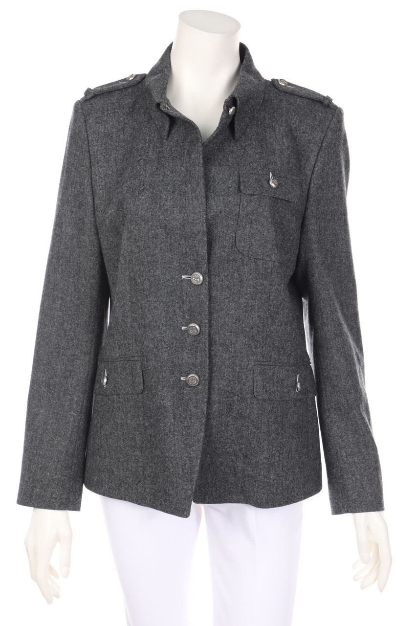 CAVALLARO NAPOLI - Military Style Jacket with Logo Buttons - L