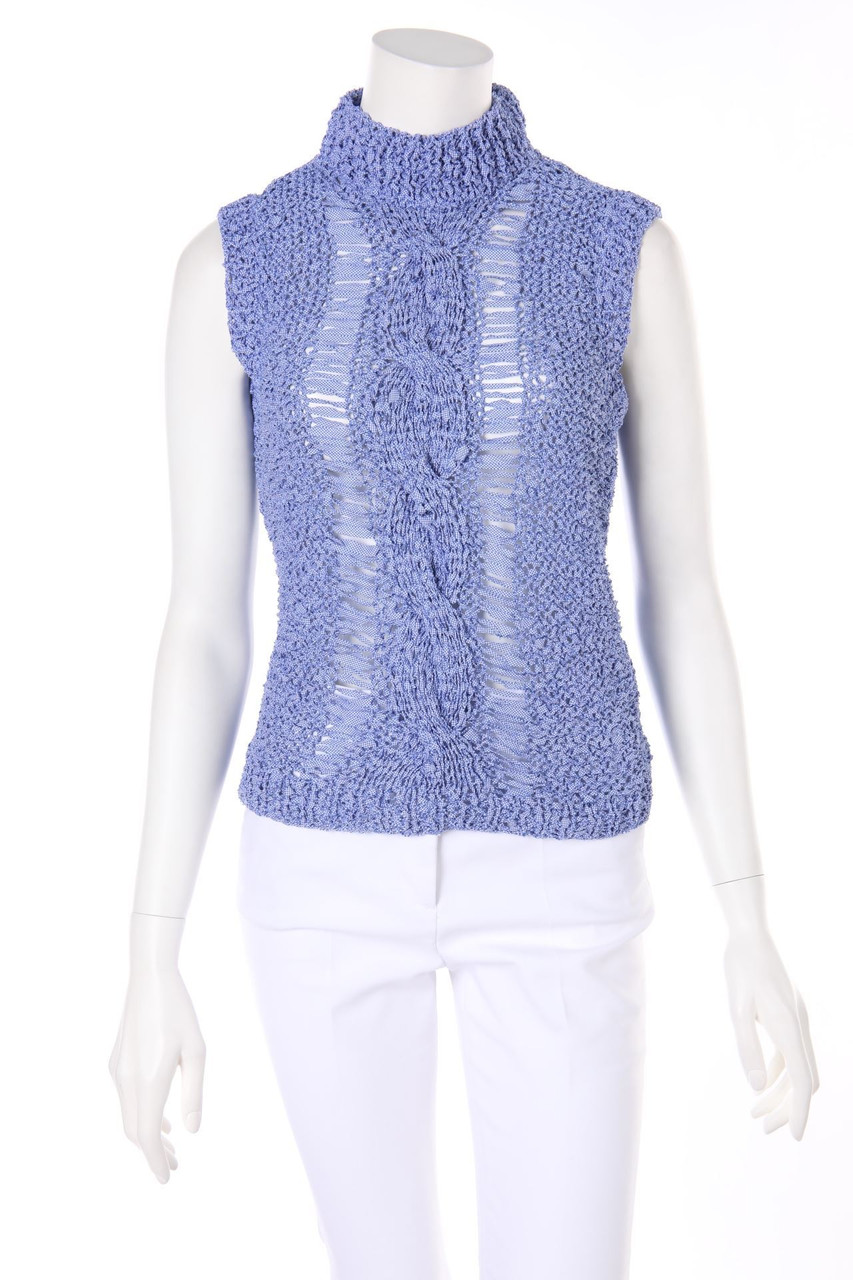 Pringle of SCOTLAND - Strick-Top mit Karo-Muster - D 36-38