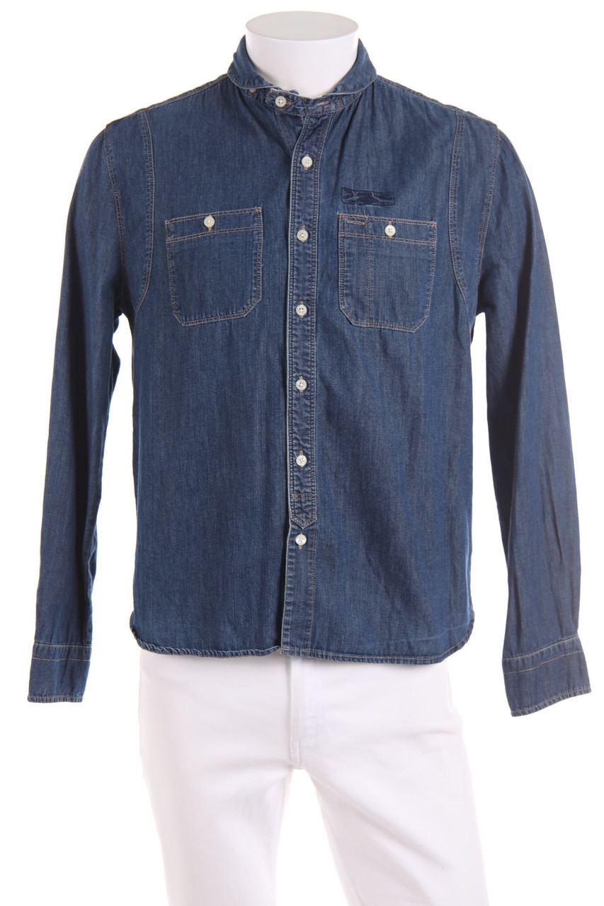 Pepe Jeans London - Jeans-Hemd mit Logo-Stickerei - S