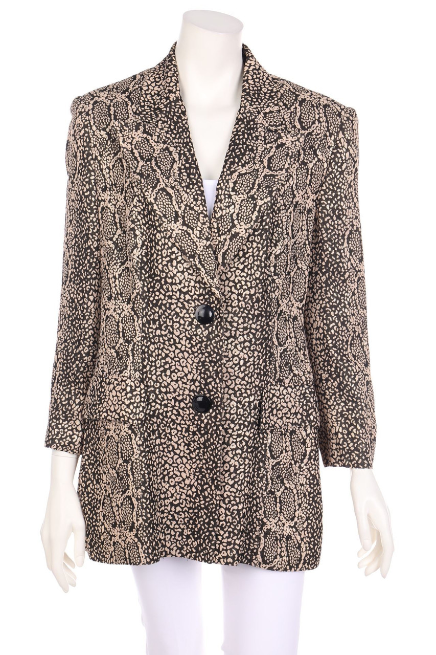 roccobarocco - Glitter-Coat with Leo Print - D 38
