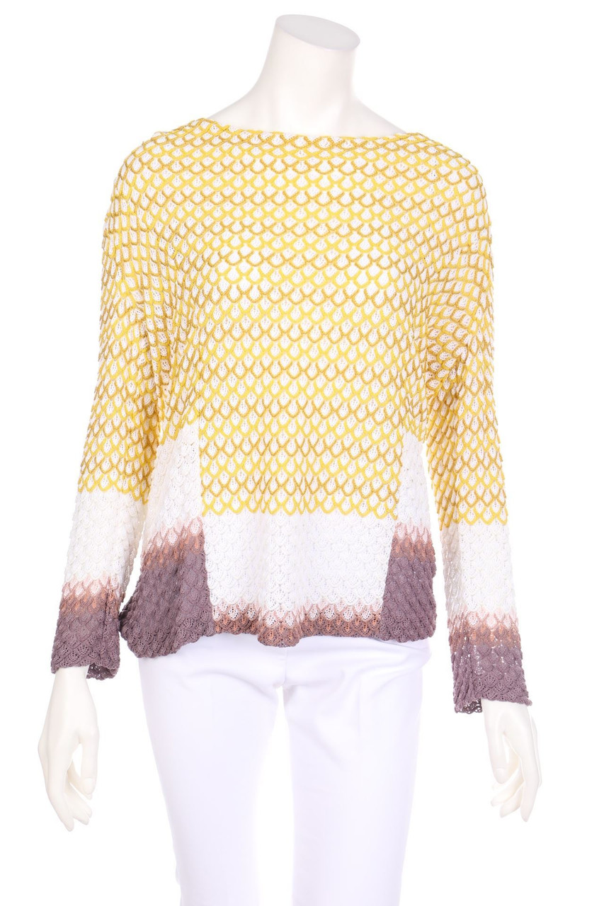 MISSONI - Häkel-Strick-Pullover mit Leinen - L