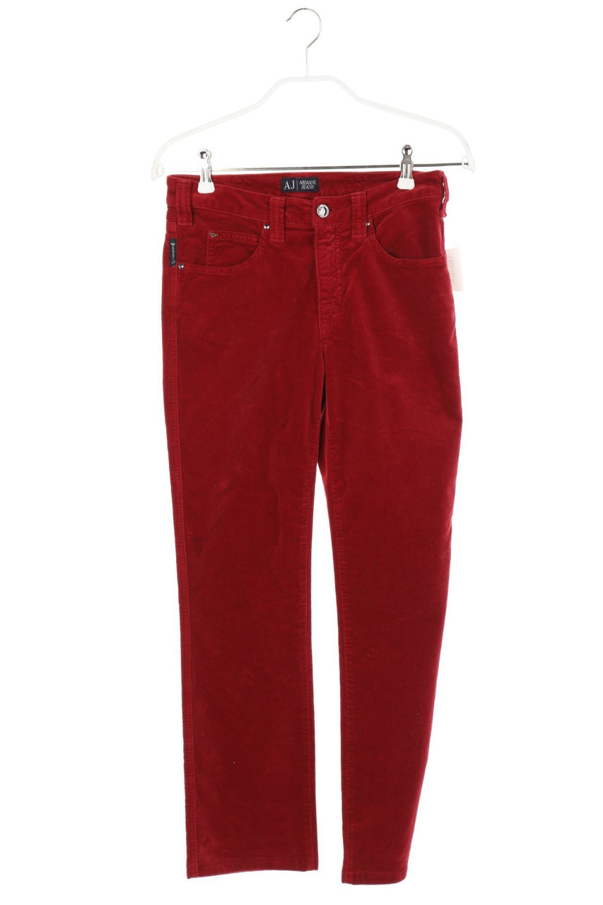 AJ ARMANI JEANS - Velvet Pants with Logo Patch - W28