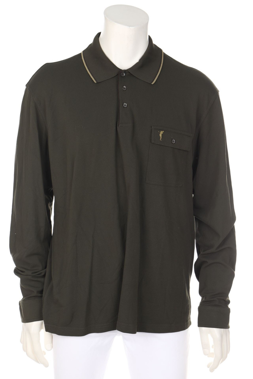 GOLFINO - Longsleeve-Poloshirt mit Logo-Stickerei - 56