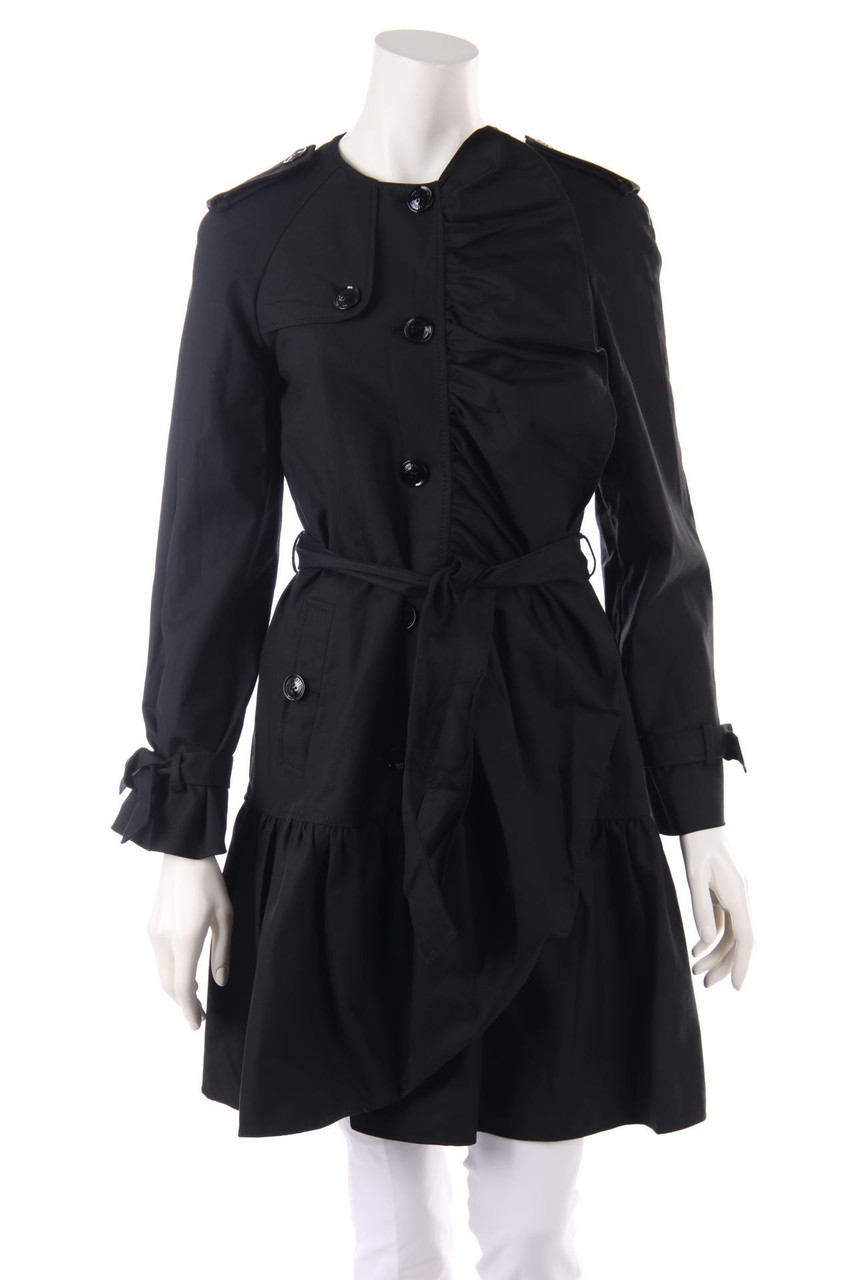 MOSCHINO BOUTIQUE - Coat, Trenchcoat Style with Volants - D 36