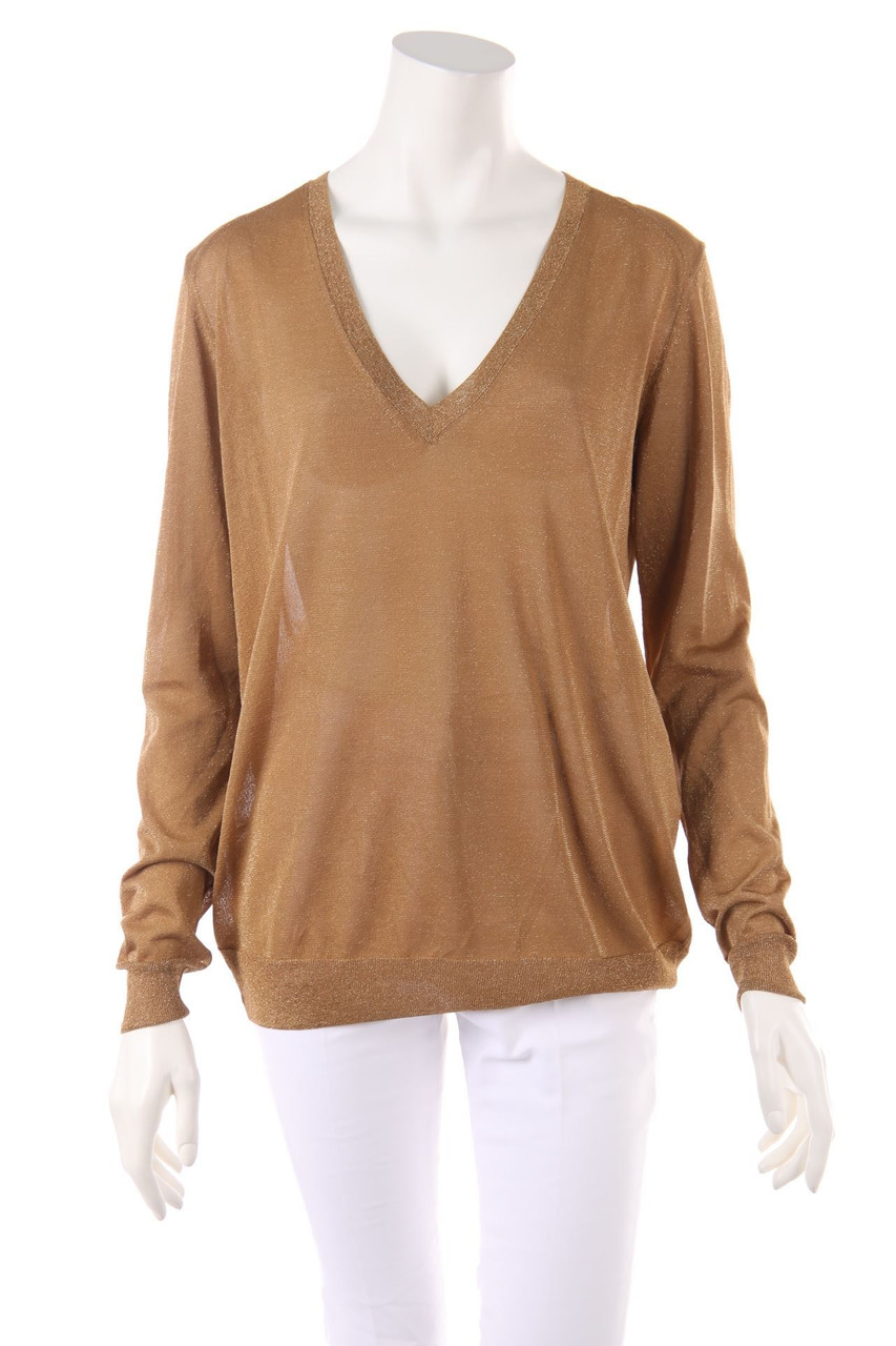 vanessa bruno - Glitzer-Strick-Pullover aus Viskose-Mix - D 36