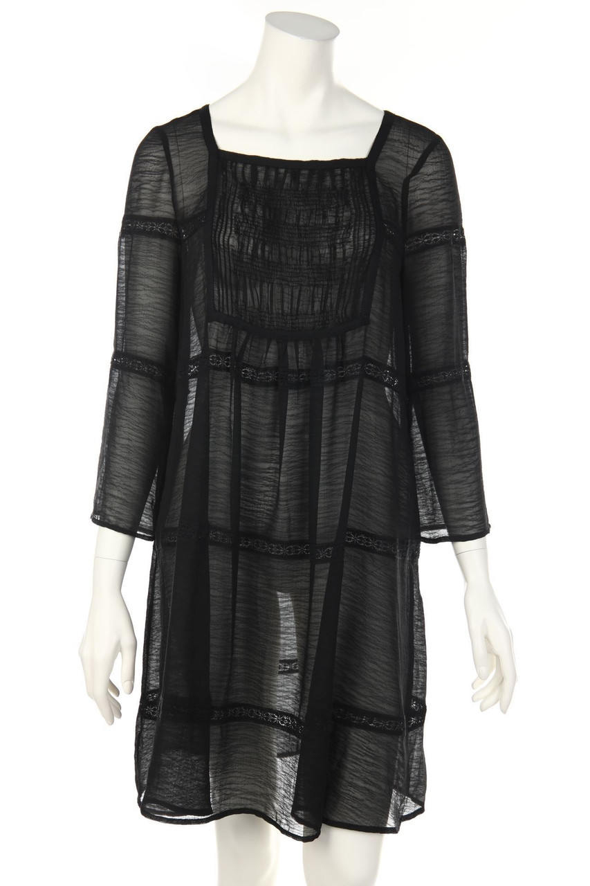 athé vanessa bruno - Boho-Kleid mit Spitzen-Einsatz - D 36