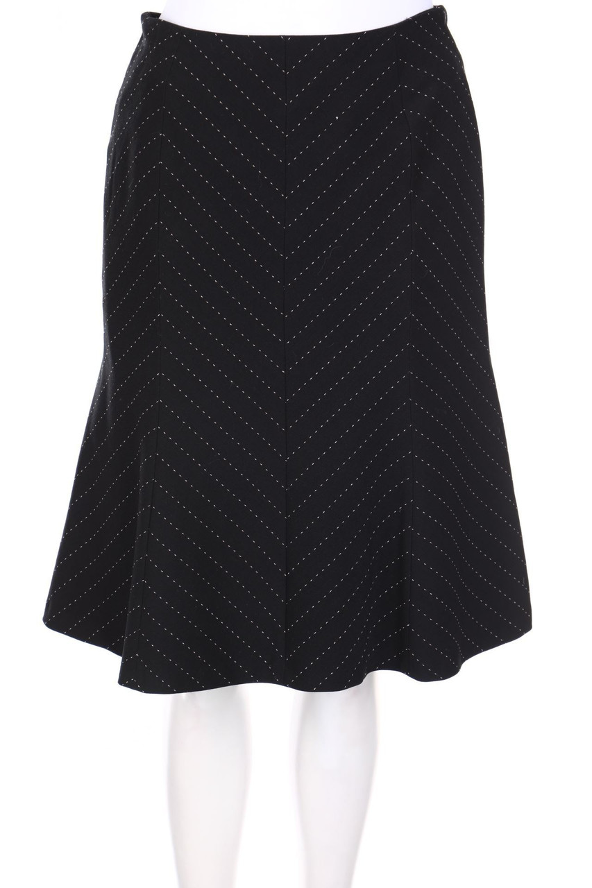 comma - Falten-Rock mit Zickzack-Muster - D 36