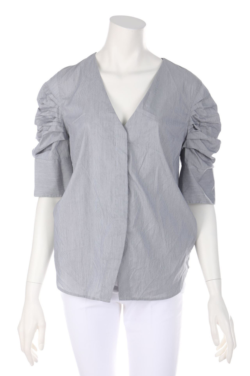 manoukian - Kurzarm-Bluse mit Falten - M