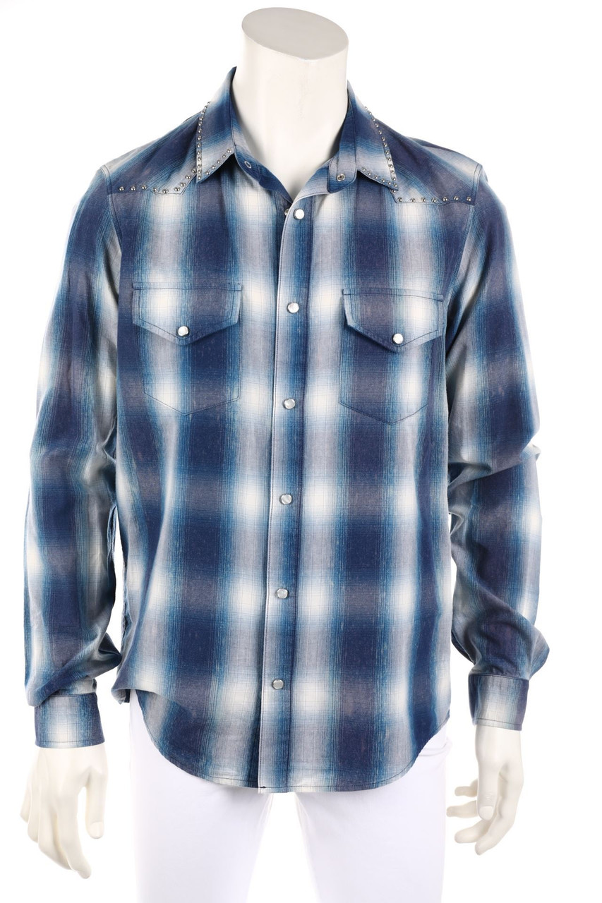 AMIRI - kariertes Hemd mit Nieten - M