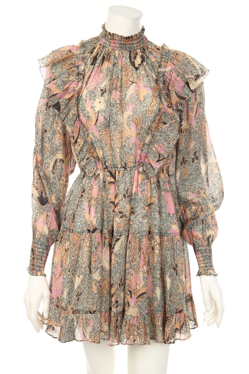 ULLA JOHNSON - Glitter-Mini Dress with Silk - D 30