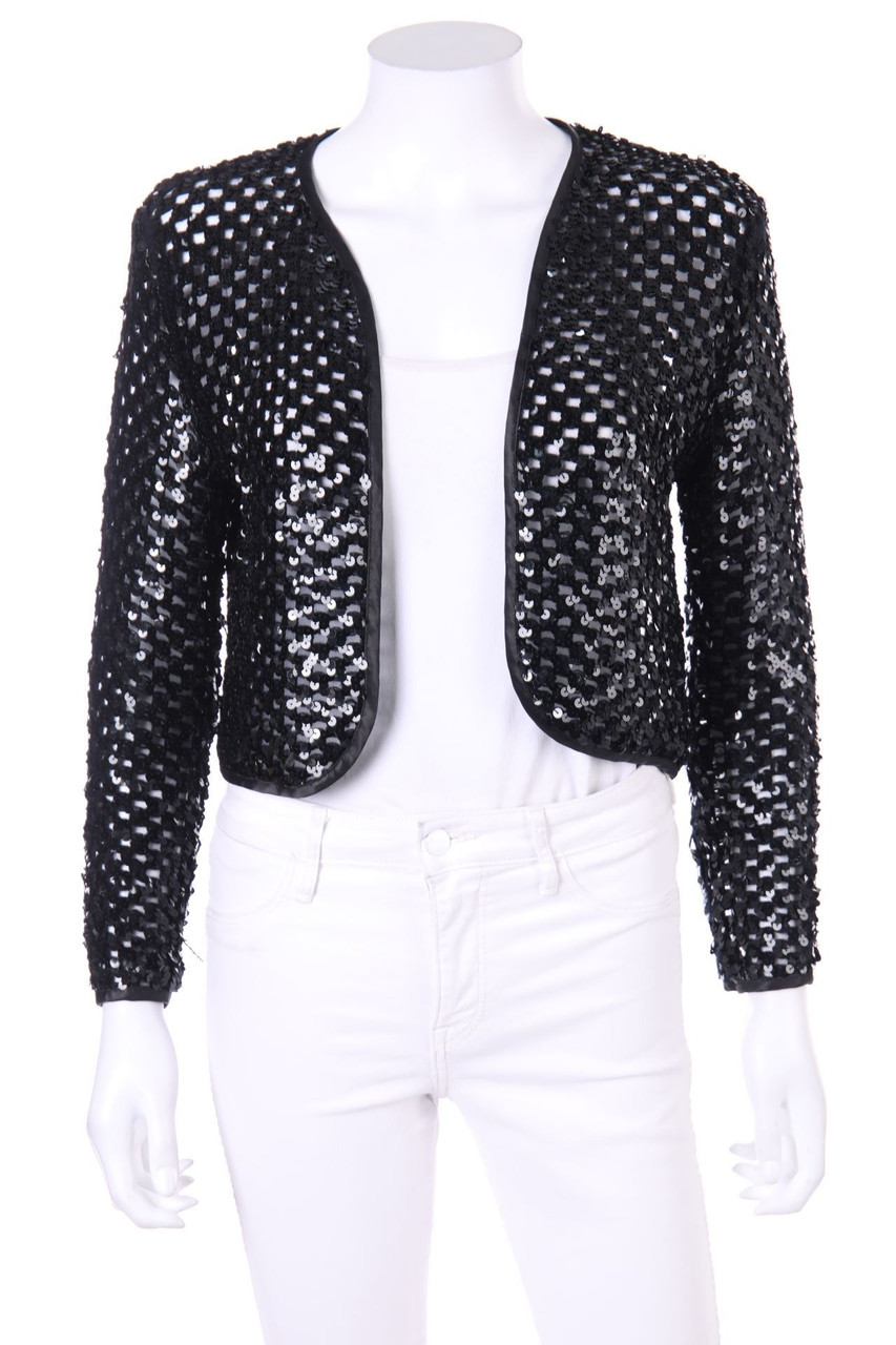 Vera Mont - Pailletten-Bolero aus Lochstrick - D 42