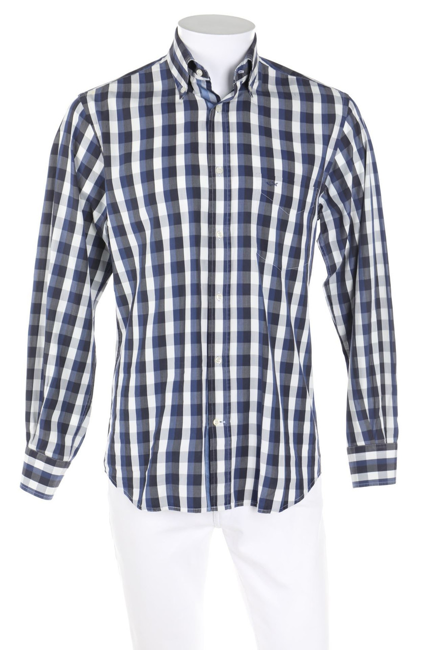 PAUL & SHARK - kariertes Button-down-Hemd mit Logo-Stickerei - 39