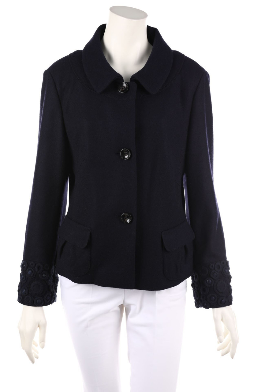 Laurèl - Blazer, Pure Virgin Wool with Jewelry Stones - D 40