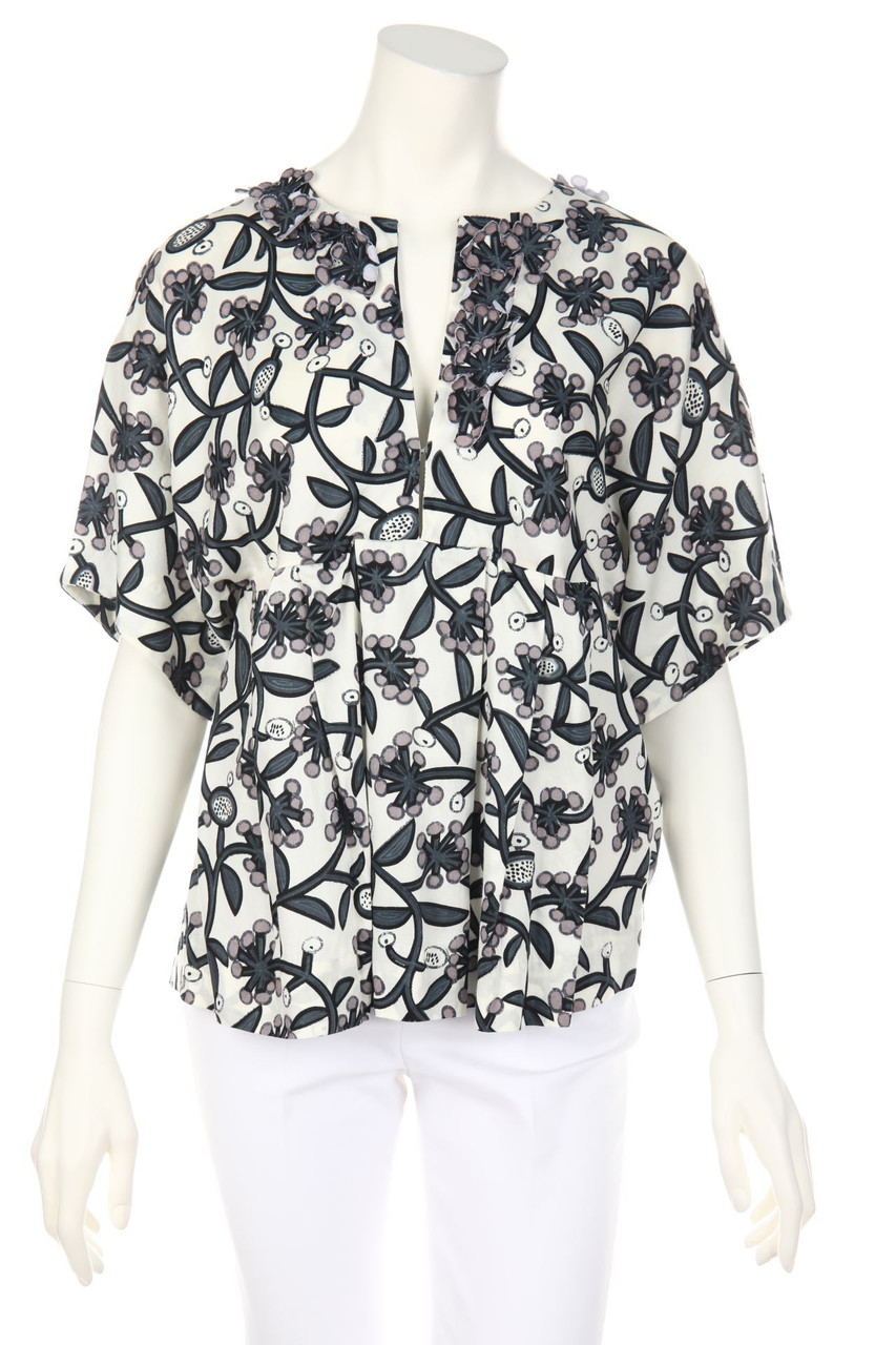 BY MALENE BIRGER - Tunika-Bluse mit Applikationen - D 34