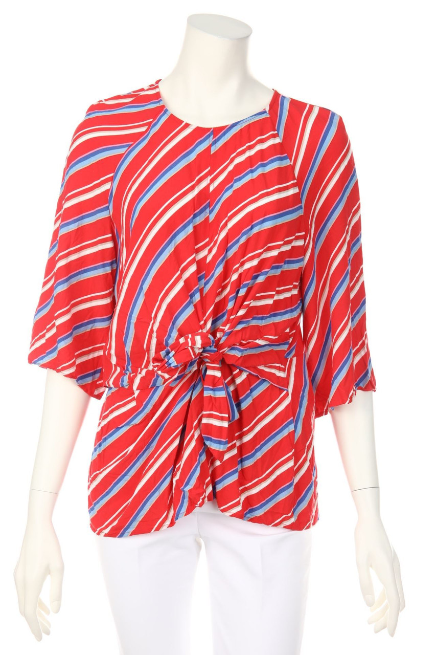 TAIFUN - Blouse with 3/4 Sleeve with Draping - D 36-38