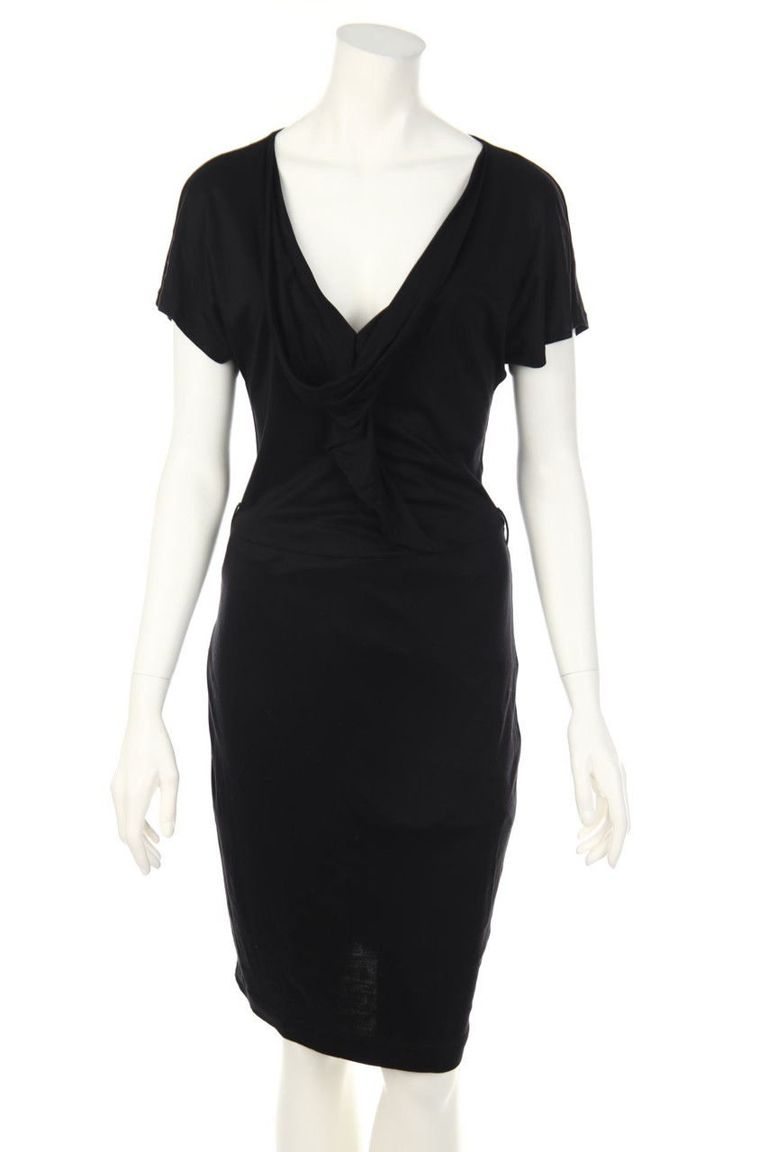 BOSS HUGO BOSS - Cocktailkleid mit Wasserfall-Ausschnitt - S