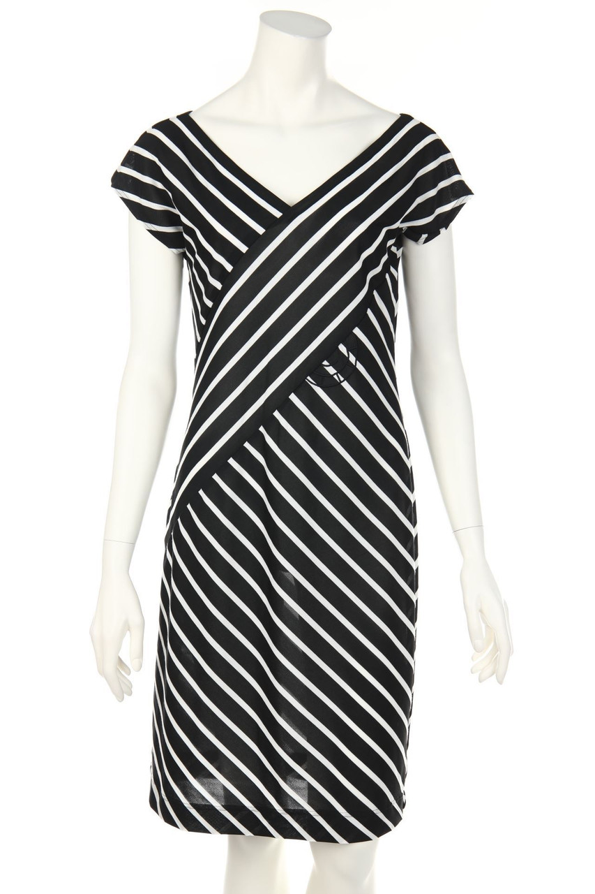 FÉRAUD PARIS - Stripe dress with Overcut Shoulder - D 38