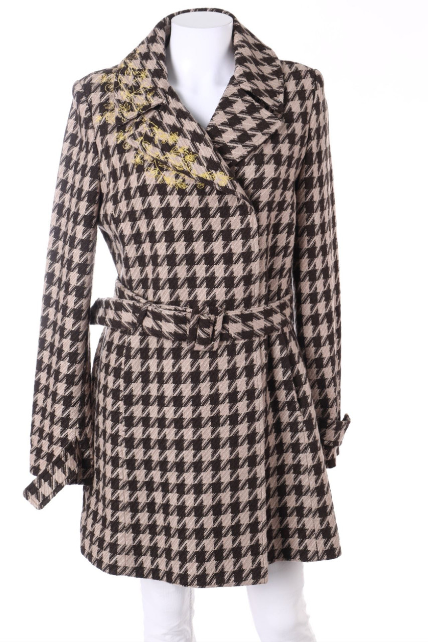 DESIGNERS REMIX COLLECTION - Checked Coat with wool - L