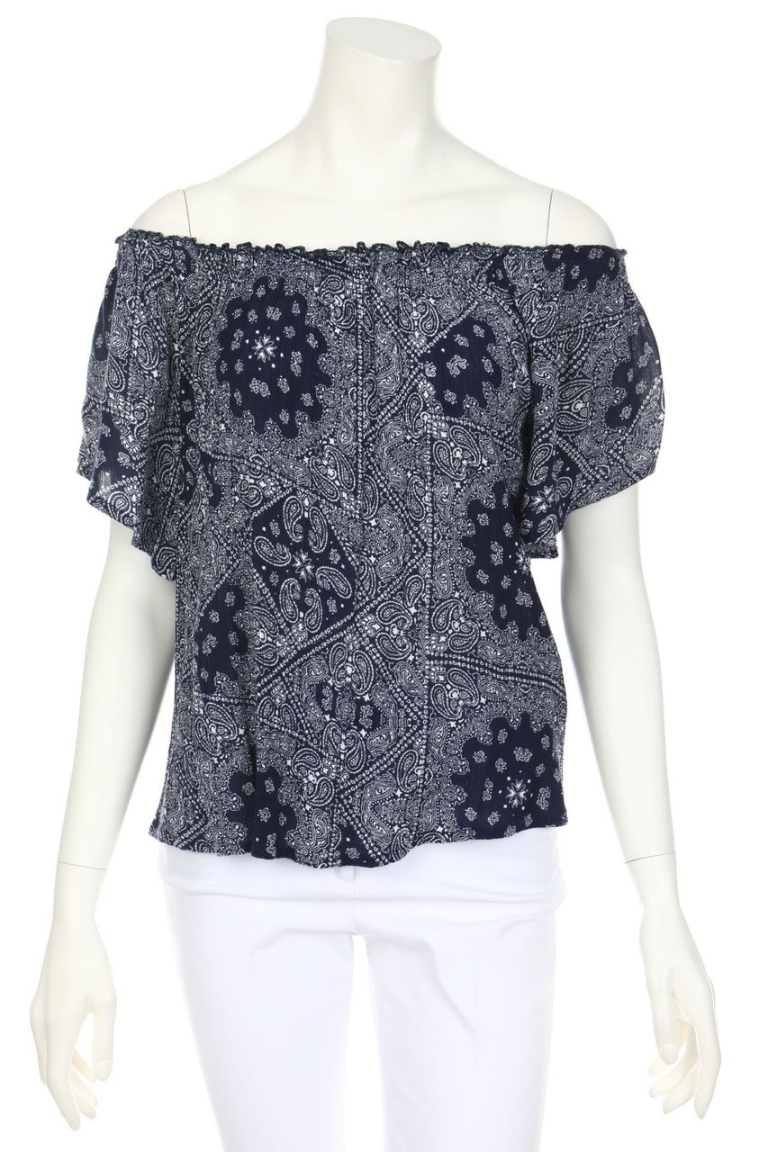 marée - Carmen-Bluse mit floralem Muster - S
