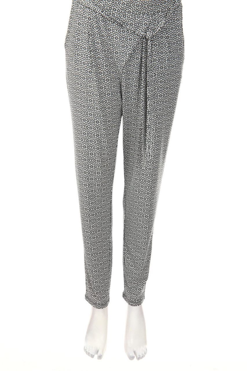 comma - Jogger-Hose mit Print - D 38