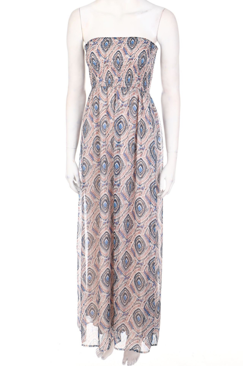 marée - Bandeau-Maxi Dress with Print - M