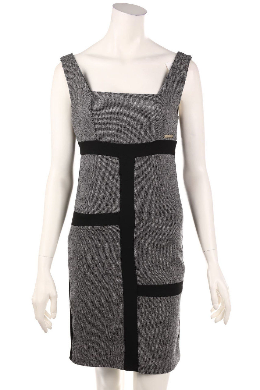 RINASCIMENTO - Sheath Dress with Logo Plaque - M