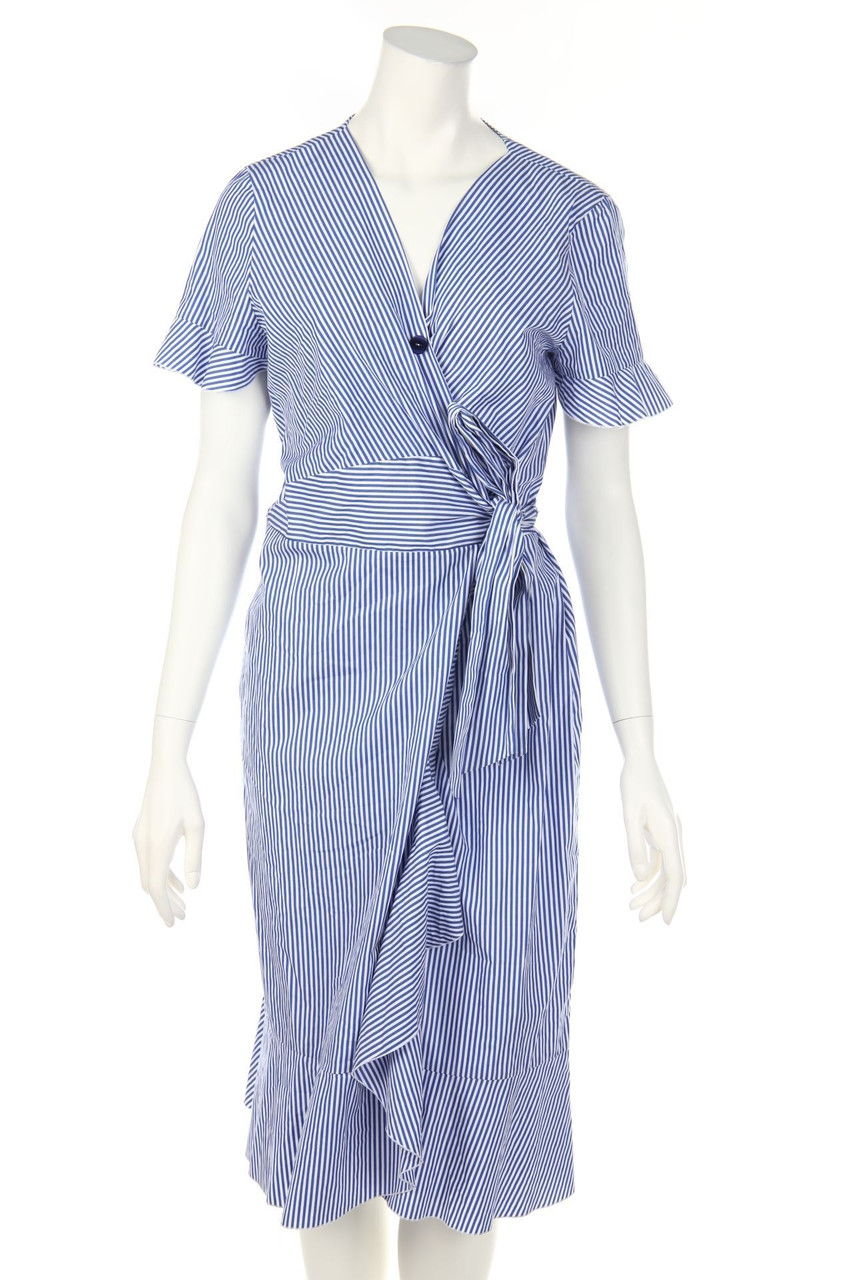 CALIBAN - Maxi-Wickelkleid mit Streifen - D 46