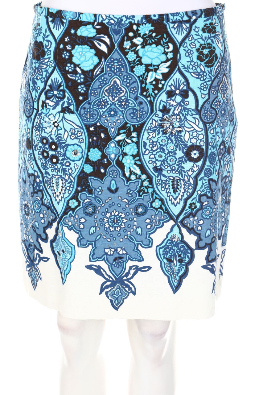 ANN TAYLOR - Patterned Skirt with Sequins - XS