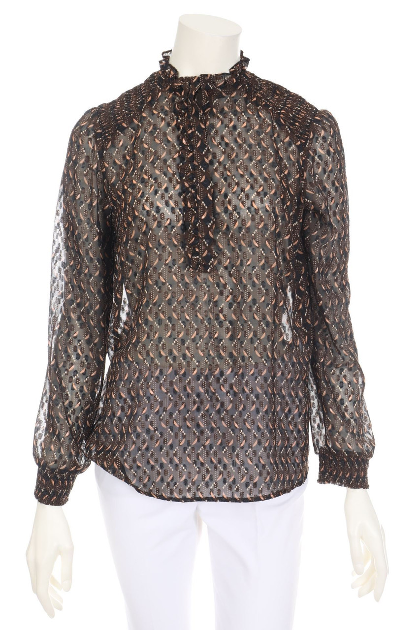 CAROLL - Chiffon-Blouse with Geo Pattern - S