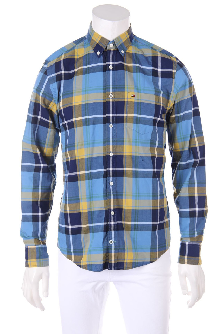 TOMMY HILFIGER - kariertes Button-down-Hemd mit Logo-Stickerei - S