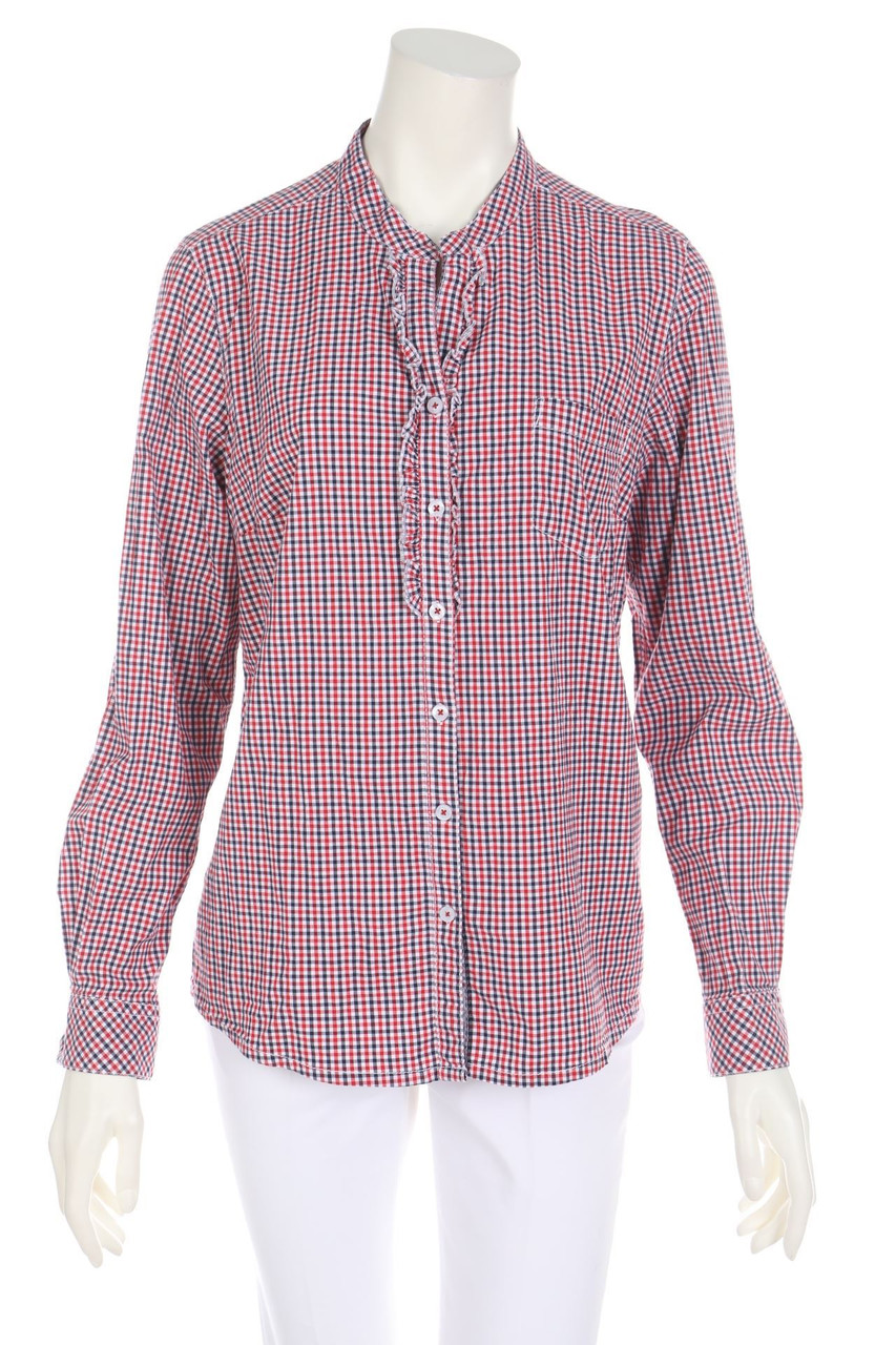 Darling HARBOUR - Tartan-Blouse with Frills - D 42