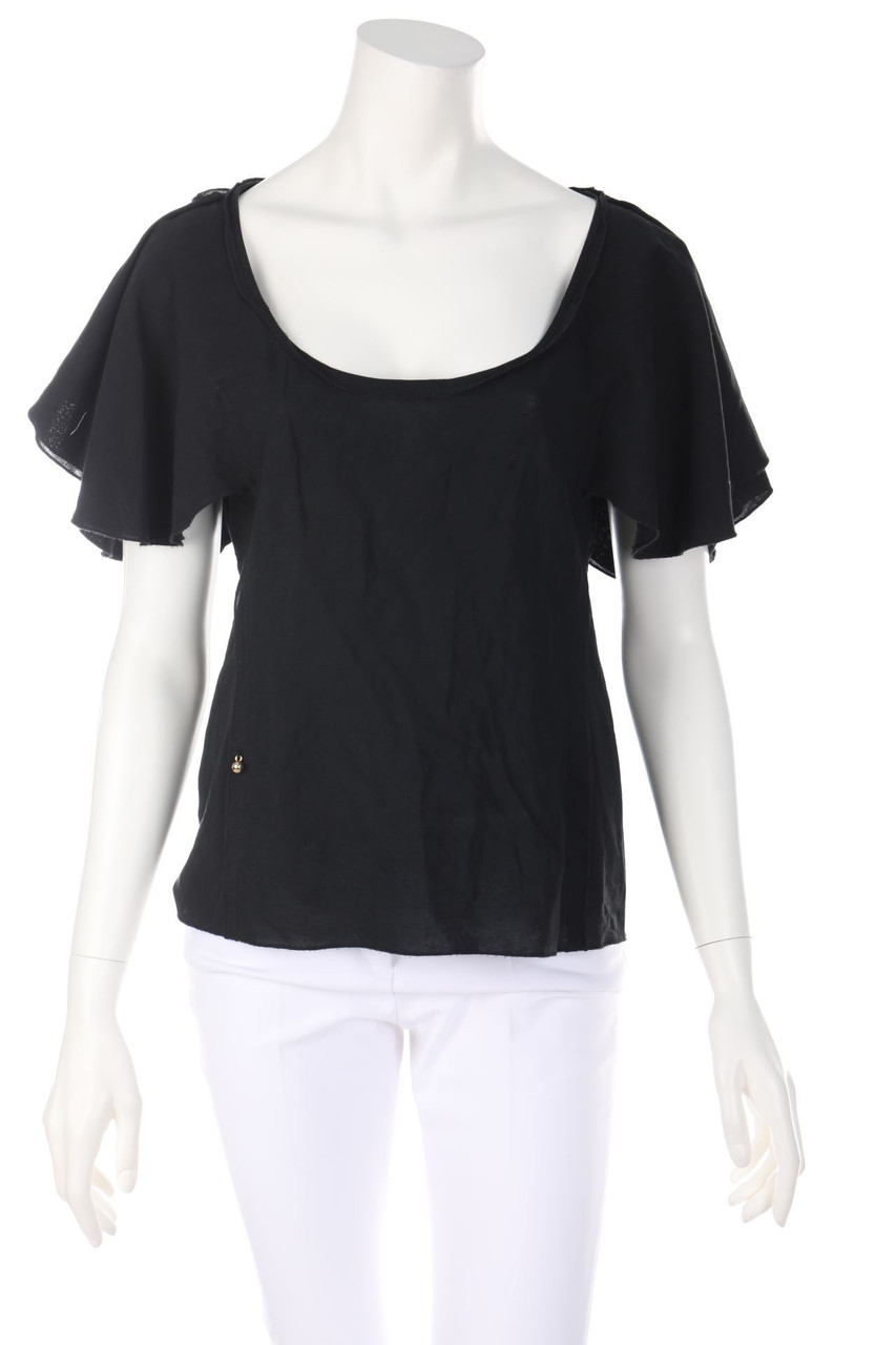 SONIA RYKIEL - Ruffled Blouse, Linen Mix - D 40