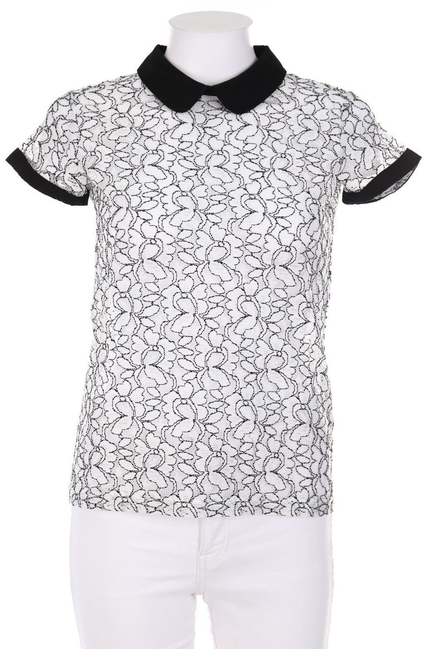 NAF NAF - Shortsleeve Blouse, Lace - XS