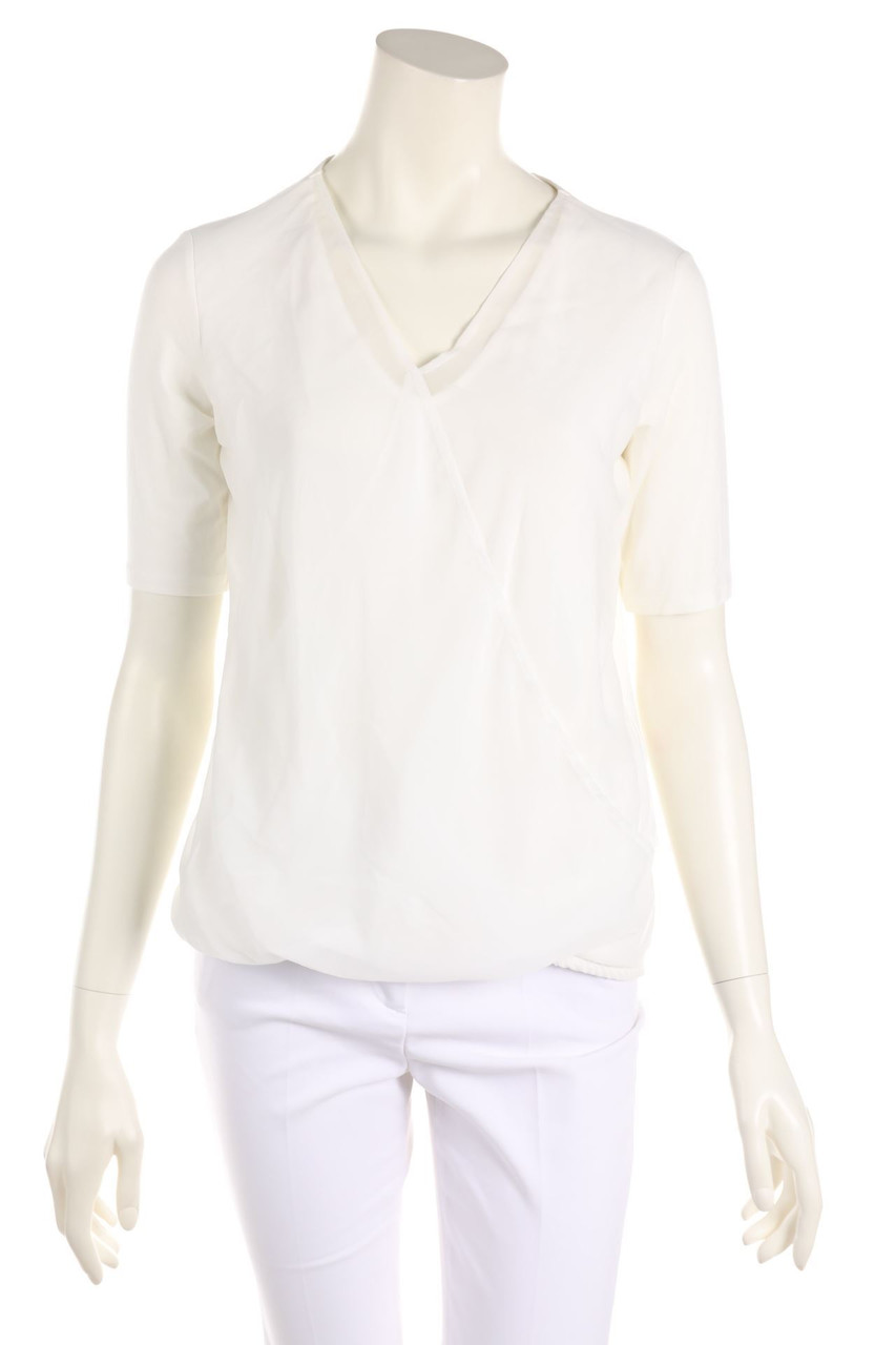 comma - Blouse with 3/4 Sleeve with Wrap-Effect - D 36