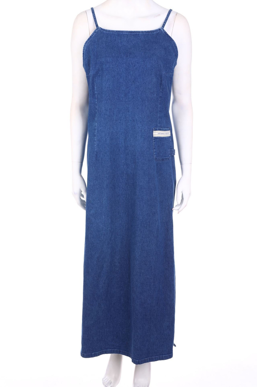 SAINT JAMES - Maxi-Denim Dress with Slit - D 42