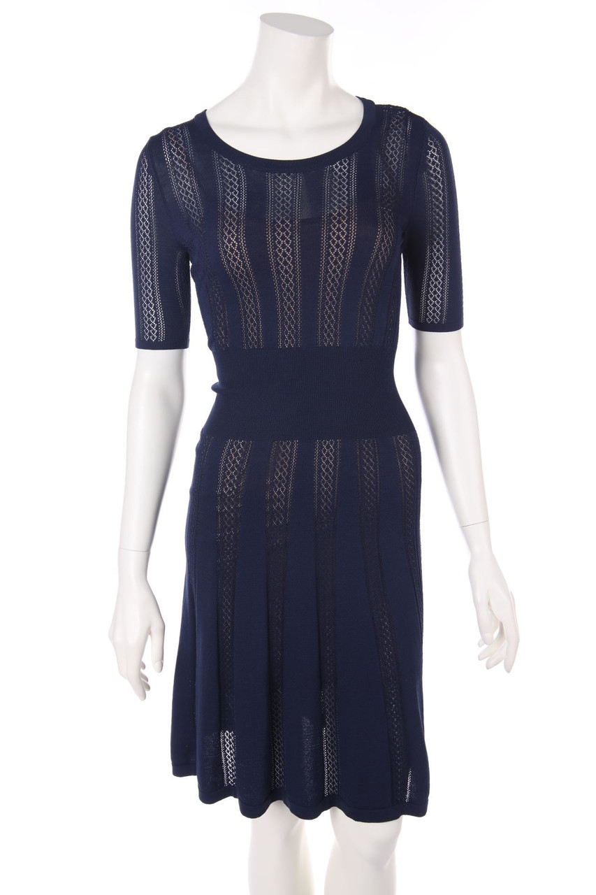 BCBG MAXAZRIA - Strickkleid mit Lochstrick-Details - XS