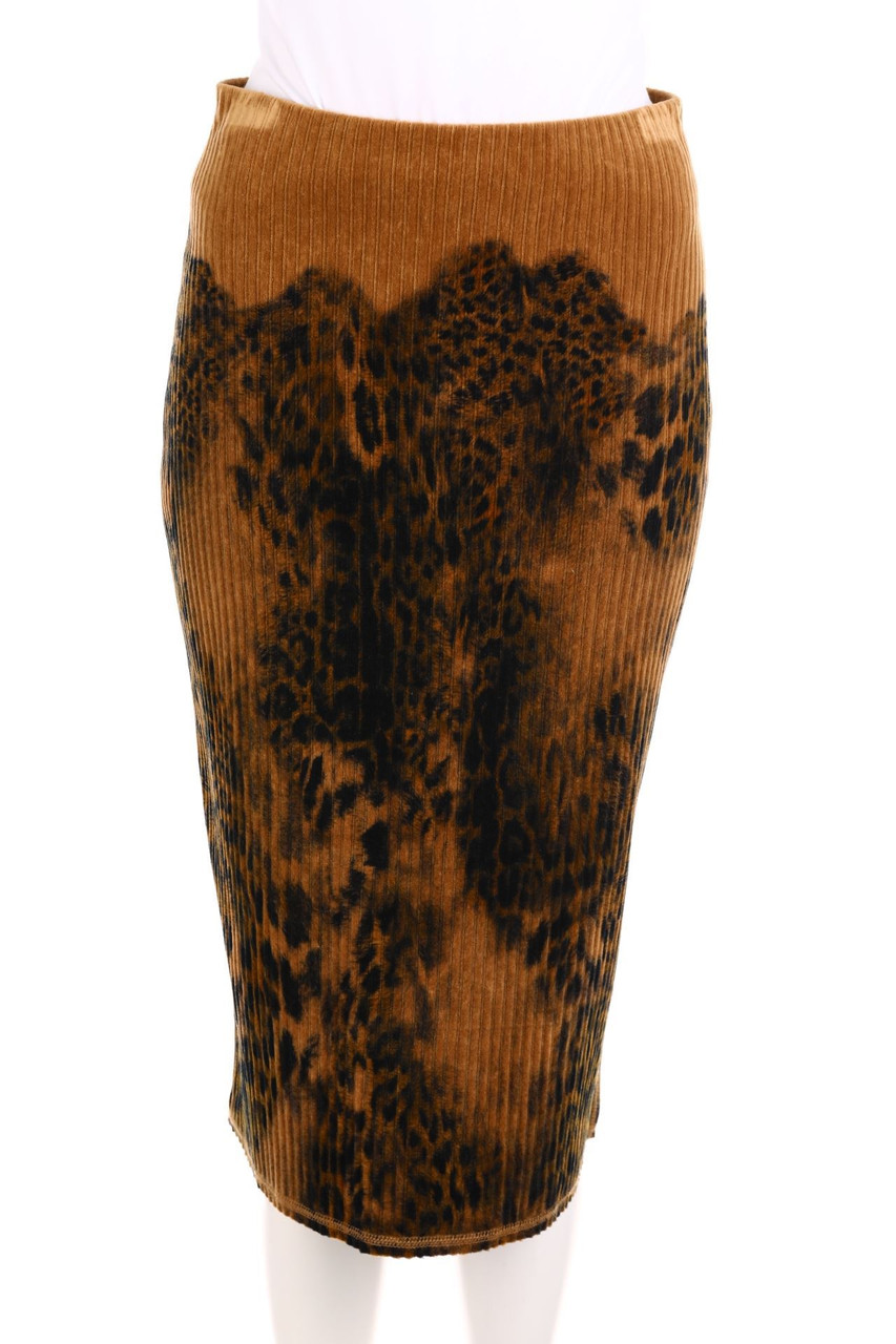 MARC CAIN - Corduroy-Skirt with Animal Print - D 34
