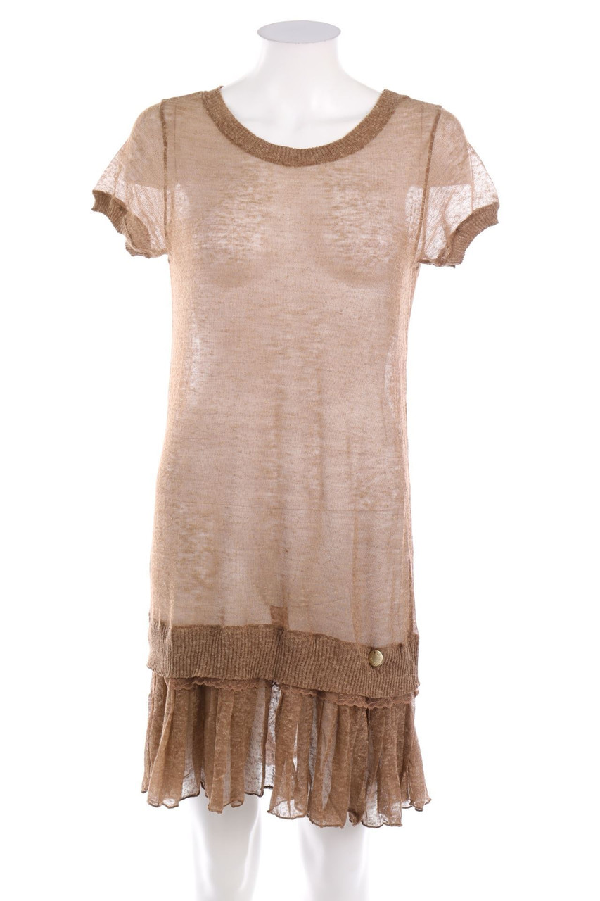 REBEL QUEEN by LIU JO - Knit Dress, Linen Mix with Lace - D 38