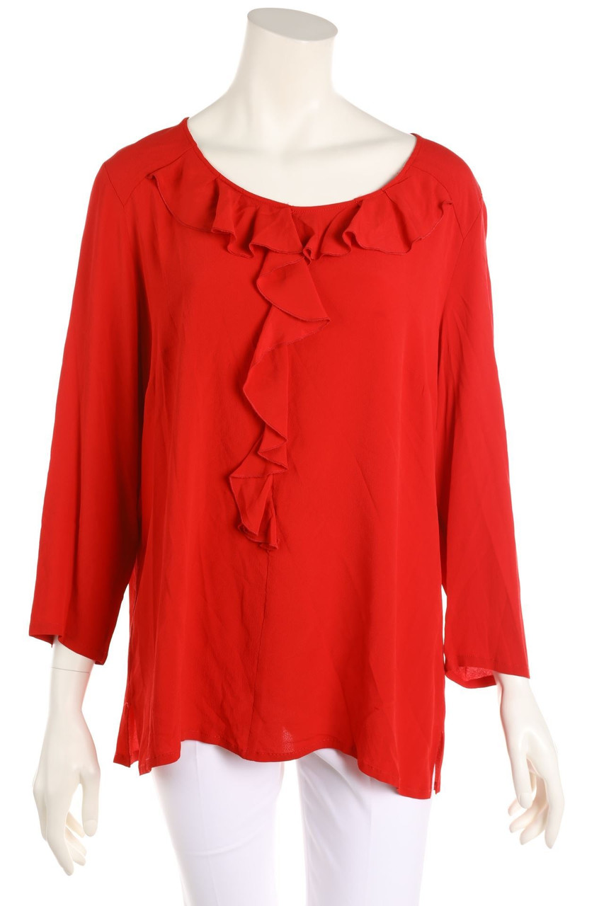 Elena Miró - Volants-Bluse mit 3/4-Ärmel mit Seide - D 48