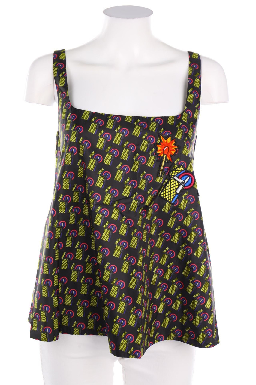 Simona Corsellini - Blusentop in A-Linie mit Patches - D 34