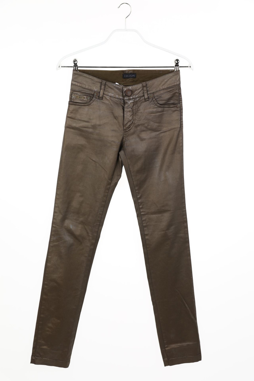 IKKS - Coated Skinny-Jeans mit Logo-Patch - D 36