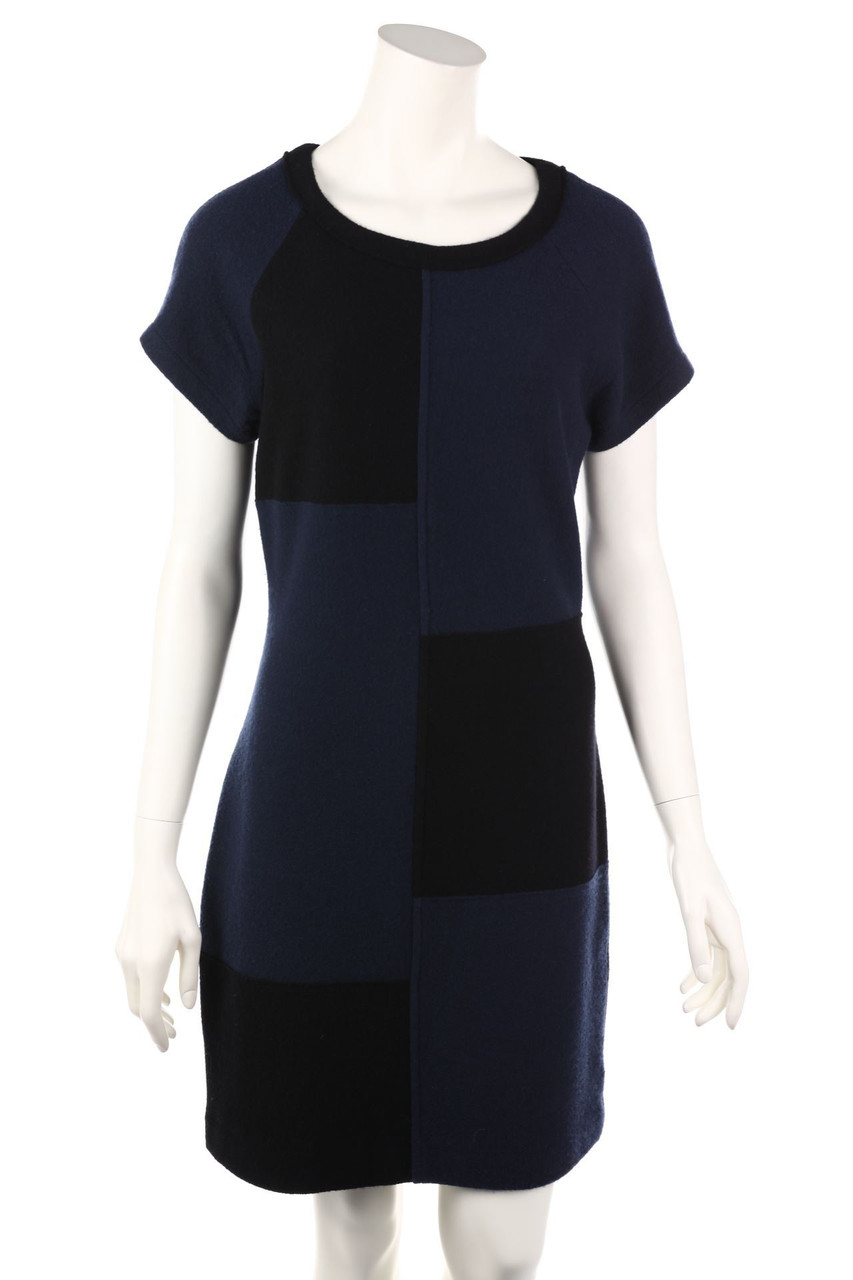 LUISA CERANO - dress, Virgin Wool, Patchwork Style - D 38